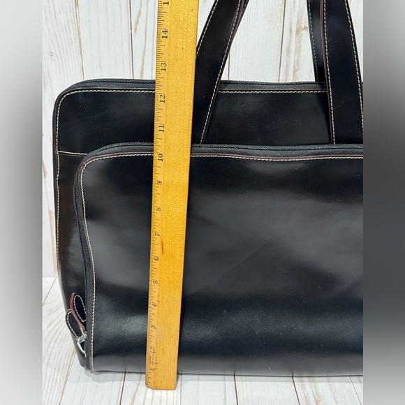 Samsonite Messenger Shoulder Bag Briefcase Black Multi Pockets Executive - Picture 5 of 13